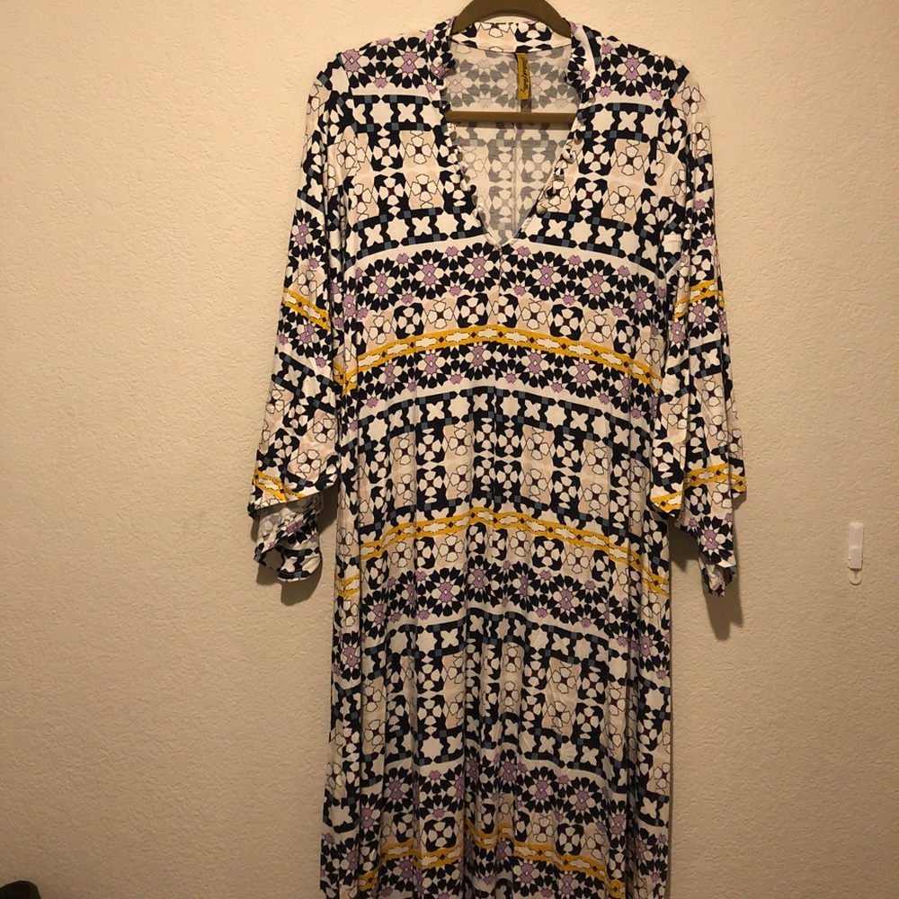 Rachel Pally Bell-Sleeve printed maxi dress XL